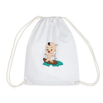 Baby surfs - Drawstring Bag - white - Front