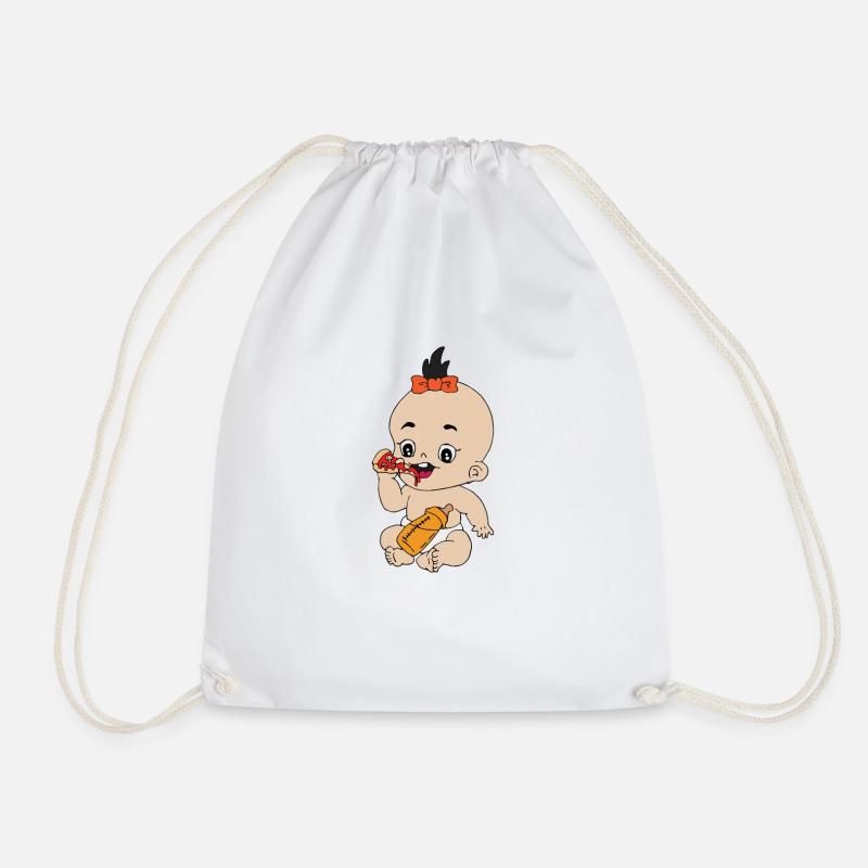 Pizza pour bébé - Sac de sport léger - blanc