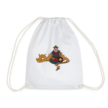 Viking dragon - Drawstring Bag - white - Front