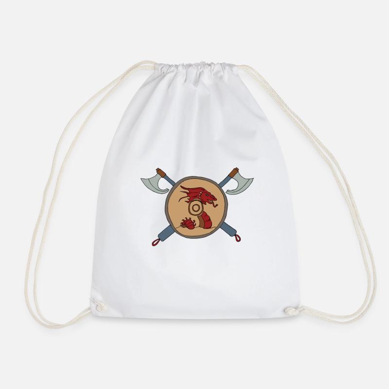 Viking Shield Vikings - Drawstring Bag - white