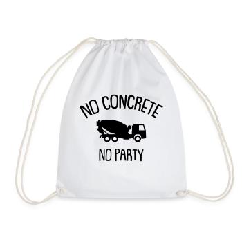 no concrete no party - Turnbeutel - Weiß - Vorne