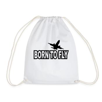 born to fly - Turnbeutel - Weiß - Vorne