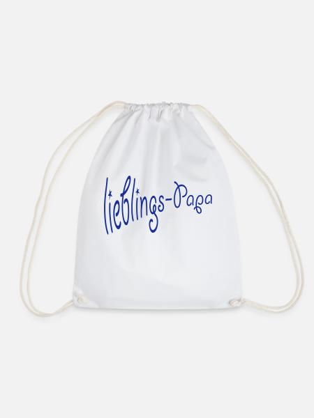 Geschenk für Papa - Turnbeutel - Weiß
