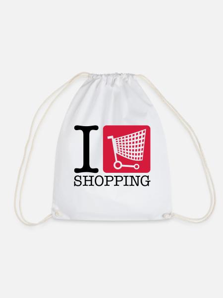 shopping_i_love_u2 - Turnbeutel - Weiß