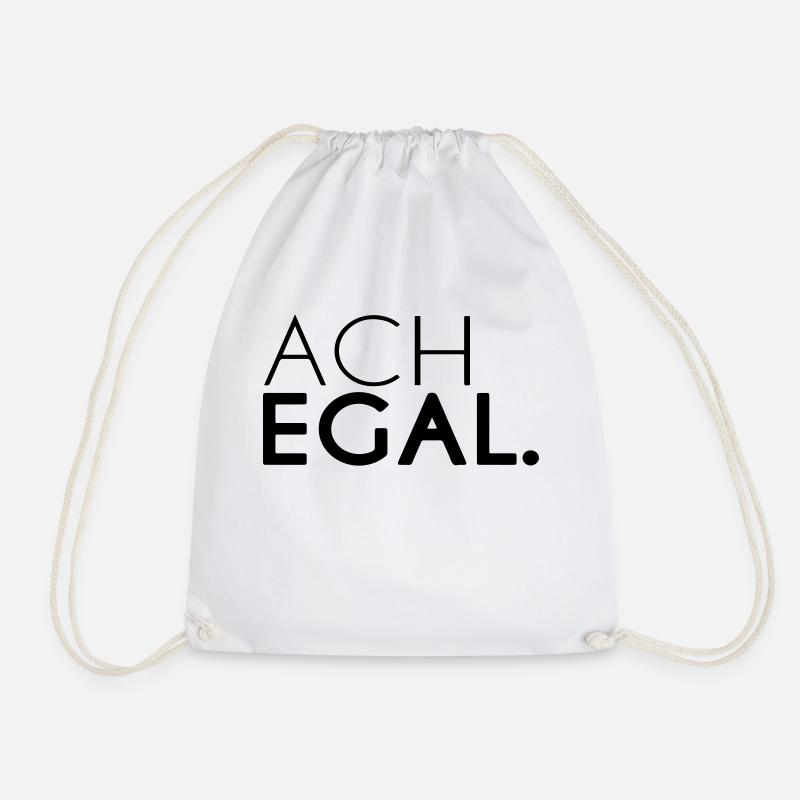 ACH EGAL. - Turnbeutel - Weiß