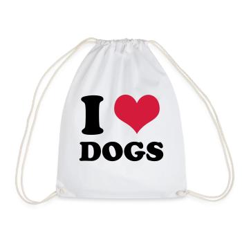 J'adore les chiens - Sac de sport léger - blanc - Devant