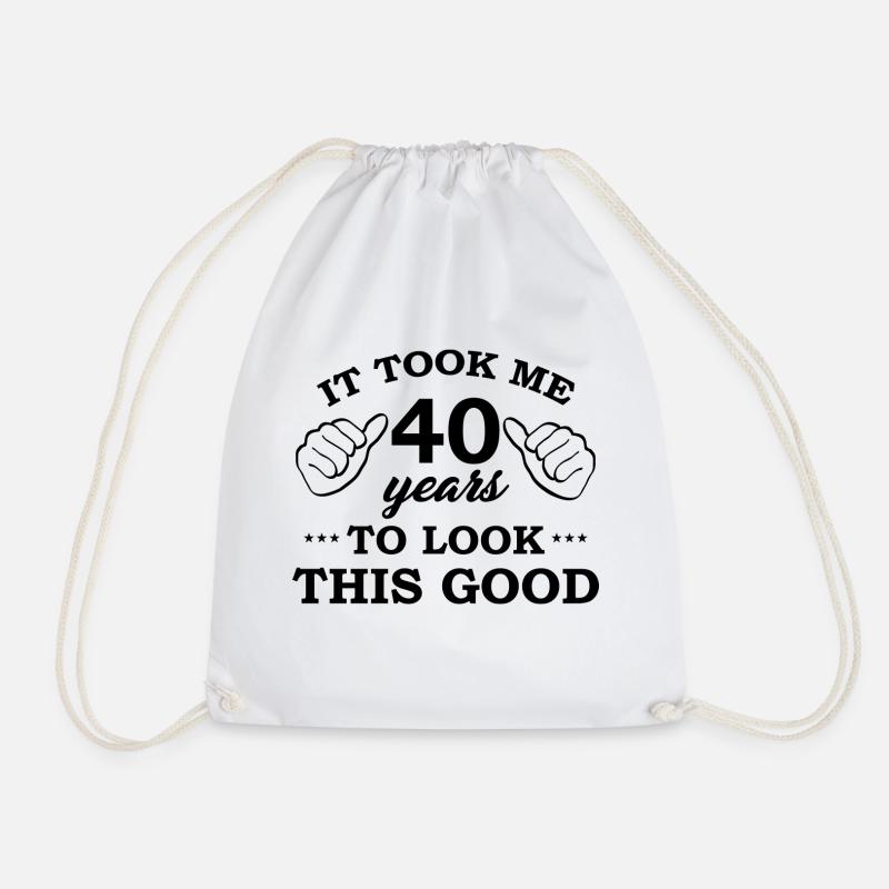 It took me 40 years - Turnbeutel - Weiß