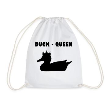 Duck - Queen Duck Partner Look Gift - Drawstring Bag - white - Front