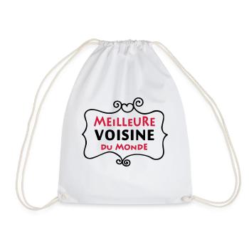 Meilleure VOISINE du monde (2c) - Turnbeutel - Weiß - Vorne