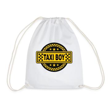 taxi boy design - Drawstring Bag - white - Front