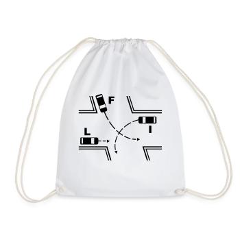 crossroads_1_se1 - Drawstring Bag - white - Front