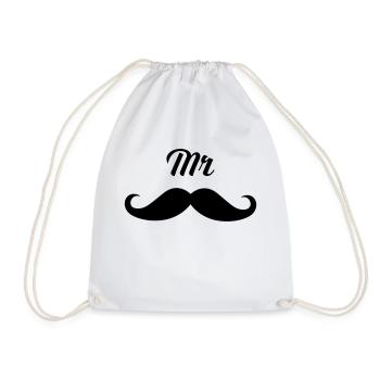 Mr - Moustache Part 1) - Turnbeutel - Weiß - Vorne