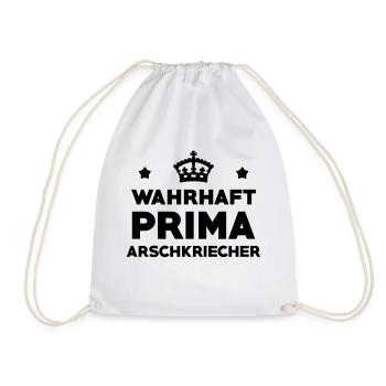 Arschkriecher Arschkriecherin Heuchler Heuchlerin - Turnbeutel - Weiß - Vorne