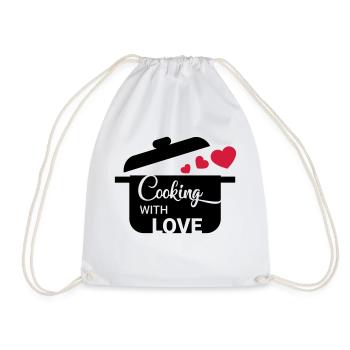 Cuisiner avec amour - Sac de sport léger - blanc - Devant
