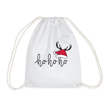 Slogan ho ho ho, Joyeux Noël, Père Noël. - Sac de sport léger - blanc - Devant