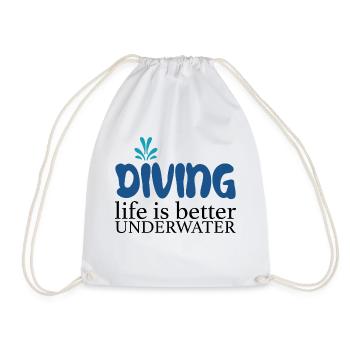 Sayings for divers - Drawstring Bag - white - Front