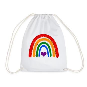 Drapeau Lgbt arc-en-ciel - Sac de sport léger - blanc - Devant