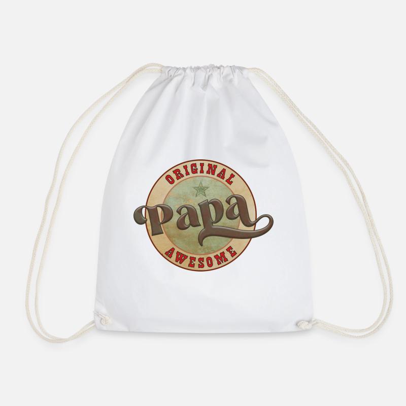 awesome Papa, Daddy, dad, Vater - Turnbeutel - Weiß