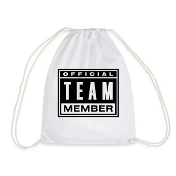 OFFICIAL TEAM MEMBER - Drawstring Bag - white - Front