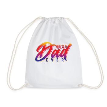 Best Dad Ever - Drawstring Bag - white - Front