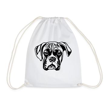 boxer WITHOUT BACKGROUND - Turnbeutel - Weiß - Vorne