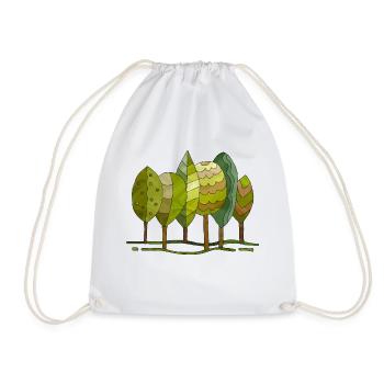 Tree - Drawstring Bag - white - Front