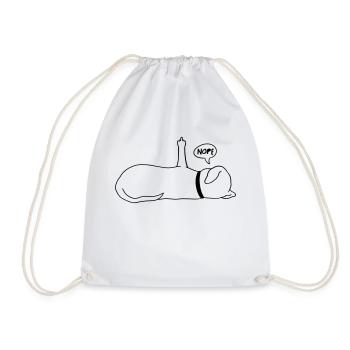 Lazy Dog Dog Lover Dog Owner Saying - Drawstring Bag - white - Front