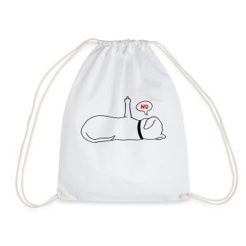 Lazy Dog Dog Lover Dog Owner Saying - Drawstring Bag - white - Front