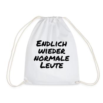 Endlich wieder normale Leute - Turnbeutel - Weiß - Vorne