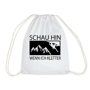 Bouldern Klettern Climbing - Turnbeutel - Weiß - Vorne