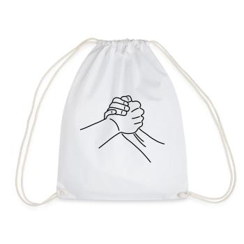 Poignée de main - Sac de sport léger - blanc - Devant