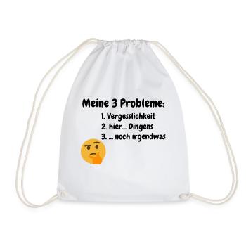 Meine 3 Probleme - Turnbeutel - Weiß - Vorne