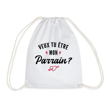 veux tu être mon parrain - Sac de sport léger - blanc - Devant