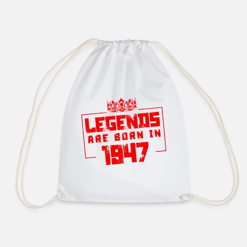 1947 legends born in - Turnbeutel - Weiß