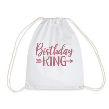 Birthday King - Cadeau de fête d’anniversaire cool pour hommes - Sac de sport léger - blanc - Devant