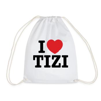 I love Tizi - Sac de sport léger - blanc - Devant