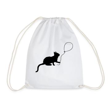 Balloon Kitten joue contour - Sac de sport léger - blanc - Devant