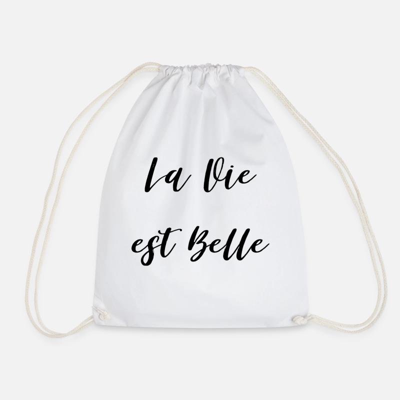 La vie est belle - Turnbeutel - Weiß