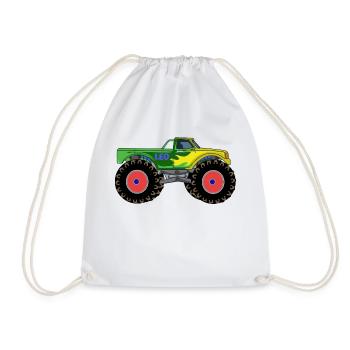 Monster truck pour garçons Leo Leonard Leopold Leon - Sac de sport léger - blanc - Devant