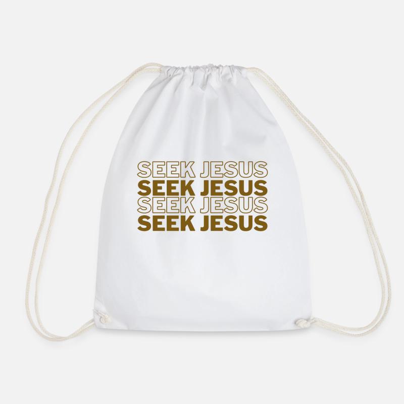 Seek Jesus - Turnbeutel - Weiß