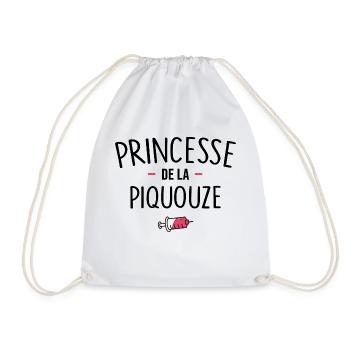 Princesse de la piquouze - Cadeau infirmière - Sac de sport léger - blanc - Devant