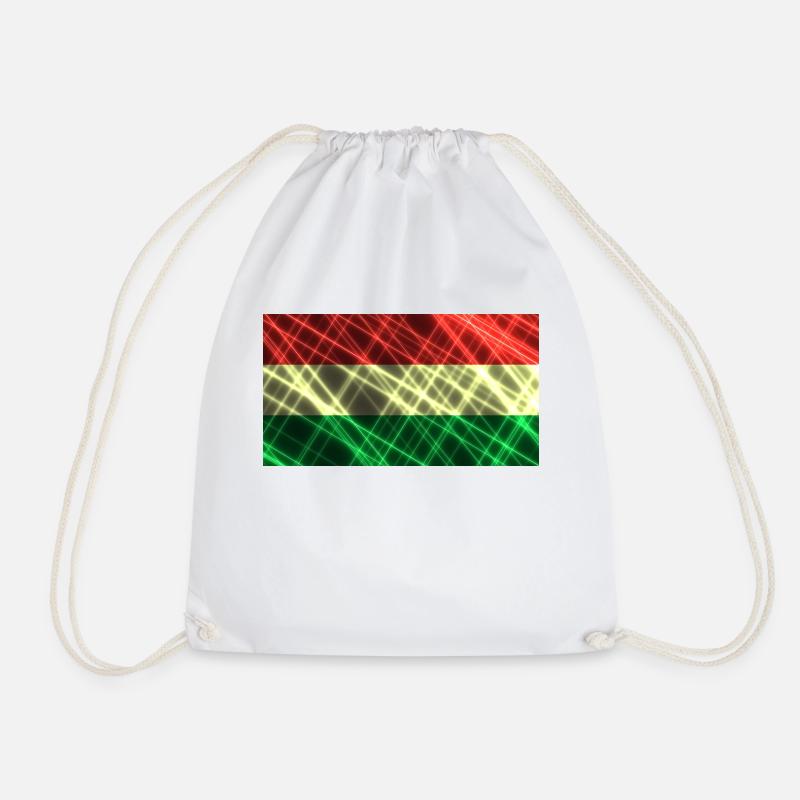 Hungary - Drawstring Bag - white