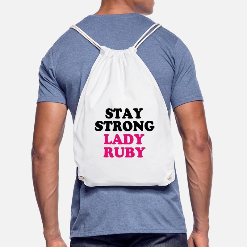 Lady Ruby Strong Lady Ruby I Stand With Lady Ruby Drawstring Bag