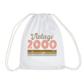 Birthday Vintage 2000 Limited Edition - 2000 - Drawstring Bag - white - Front