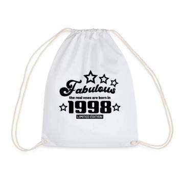 fabulous the real ones are born in 1998 - Sac de sport léger - blanc - Devant