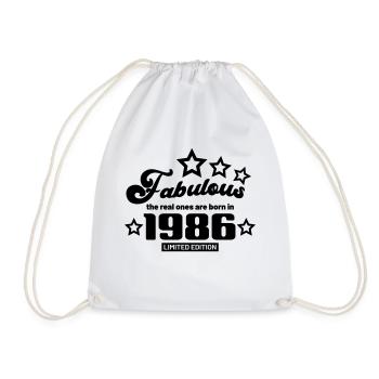 fabulous the real ones are born in 1986 - Sac de sport léger - blanc - Devant