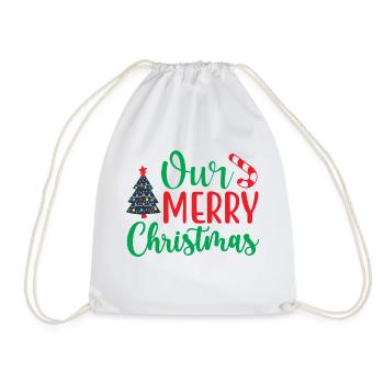 Unser frohes Weihnachtsfest - Weihnachtshumor - Turnbeutel - Weiß - Vorne