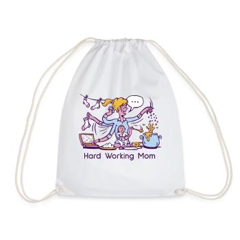 Maman qui travaille dur - Jack of all trades Mama - Sac de sport léger - blanc - Devant