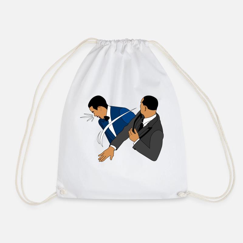 Will slap Chris - Drawstring Bag - white