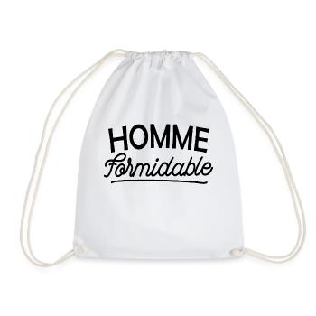 homme formidable - Sac de sport léger - blanc - Devant